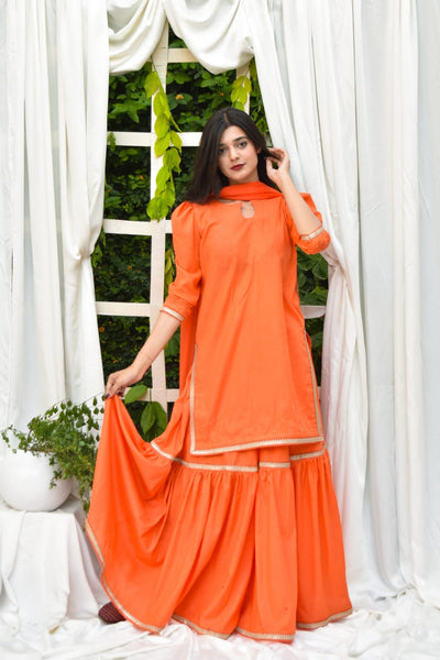 Pumpkin, Solid Gharara Set