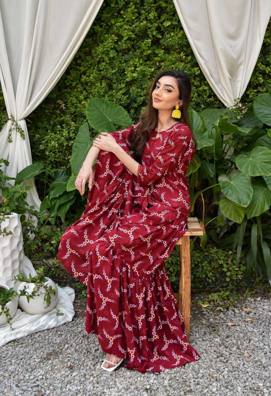 Shazmina 2Pc, Printed Gharara Set