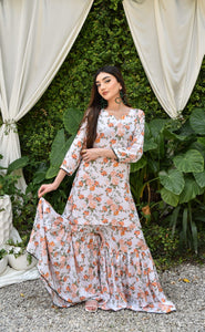 Aubrey 2Pc, Printed Gharara Set