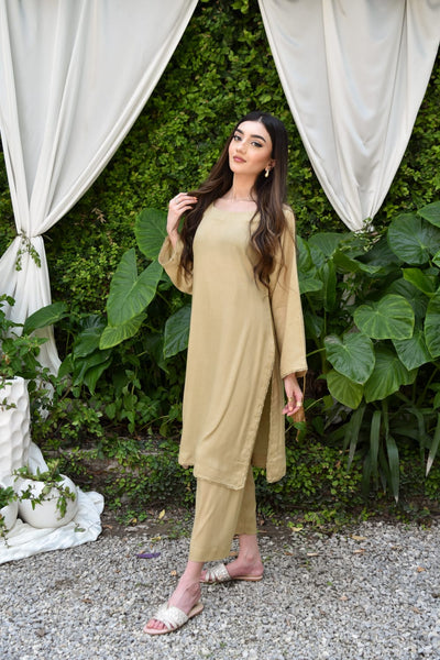 Dew 2Pc, Solid Dress