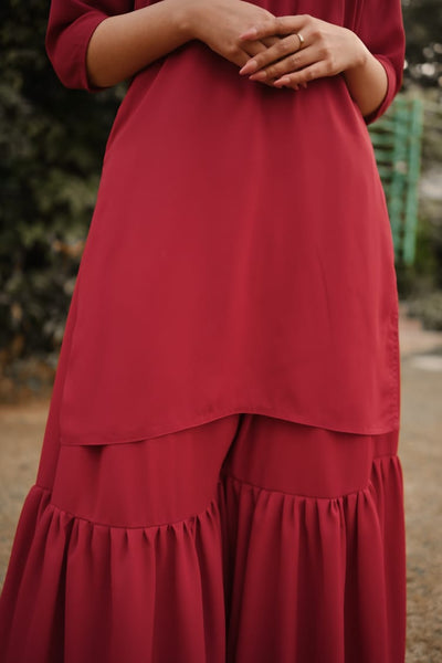 Gul-e-Lala - Solid Formal Dress